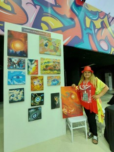 التشكيلية اللبنانية غبريلا كنعان تشارك في"مهرجان فاروما الدولي لفنون الشباب 2023" في المالديف