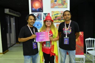 التشكيلية اللبنانية غبريلا كنعان تشارك في"مهرجان فاروما الدولي لفنون الشباب 2023" في المالديف