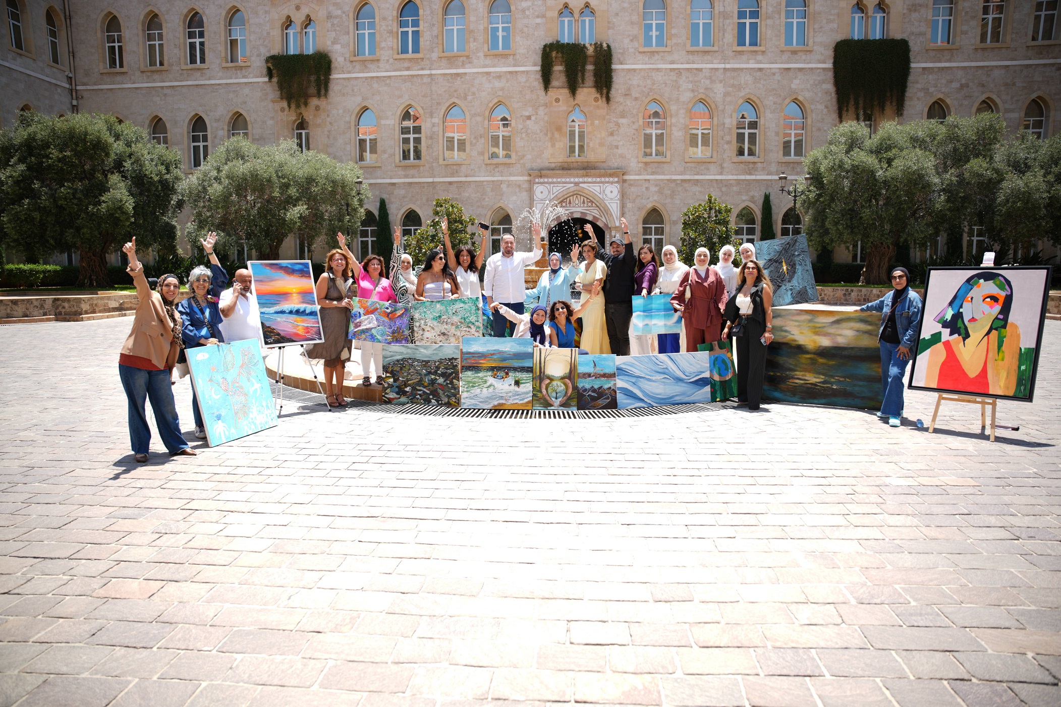 ملتقى الألوان في مؤتمر البيئة البحرية في السراي الحكومي 