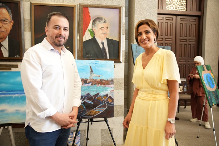 الوزيرة تمارا الزين مع محمد علوش