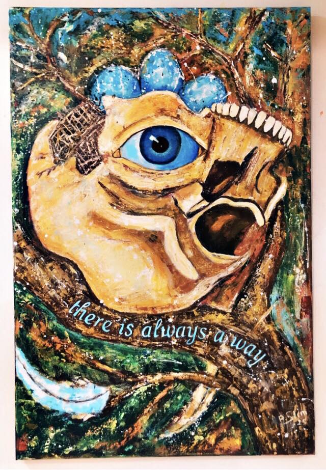 لوحة للتشكيلية عبير سليم 