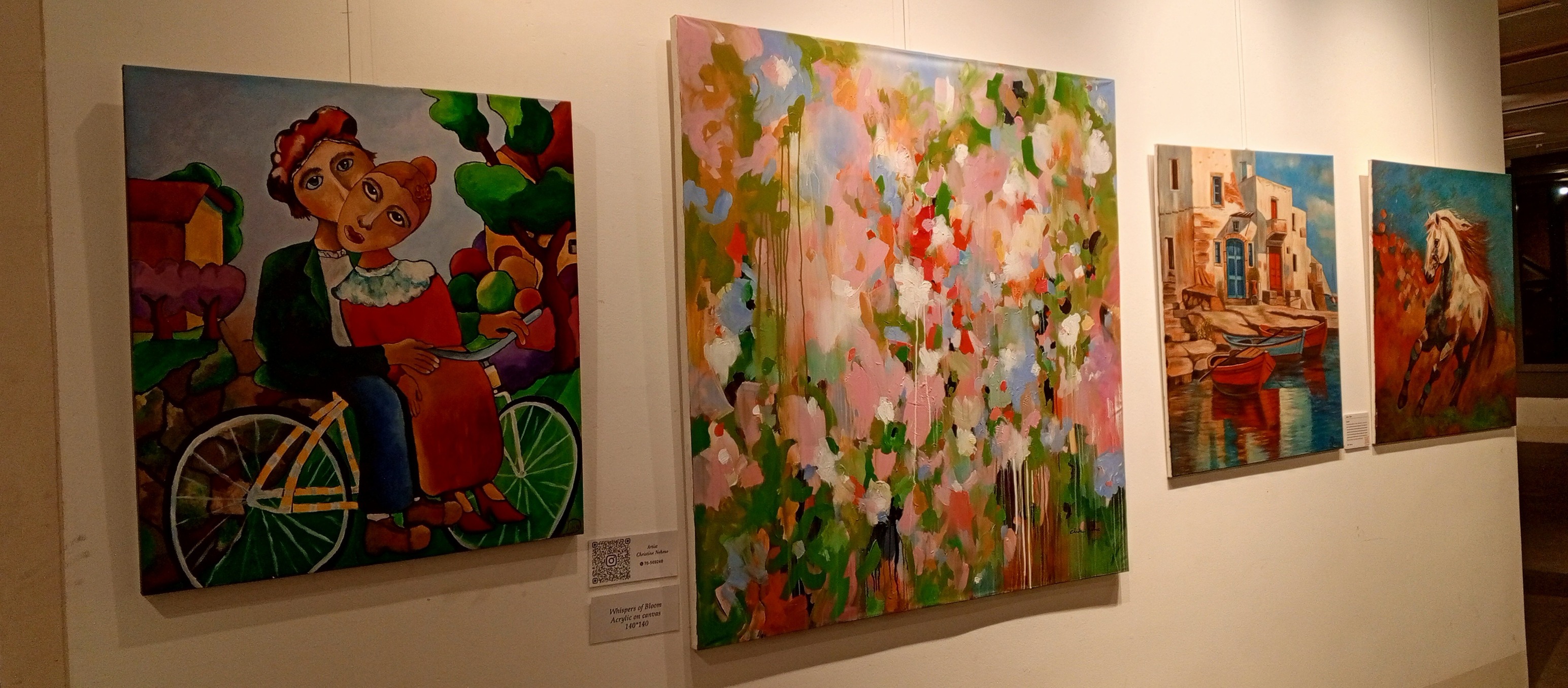 لوحات من معرض سيمفونية بيروت من تنظيم التشكيلية بسكال مسعود 