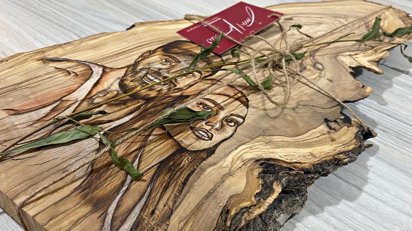 حرق على الخشب لجنى حمود