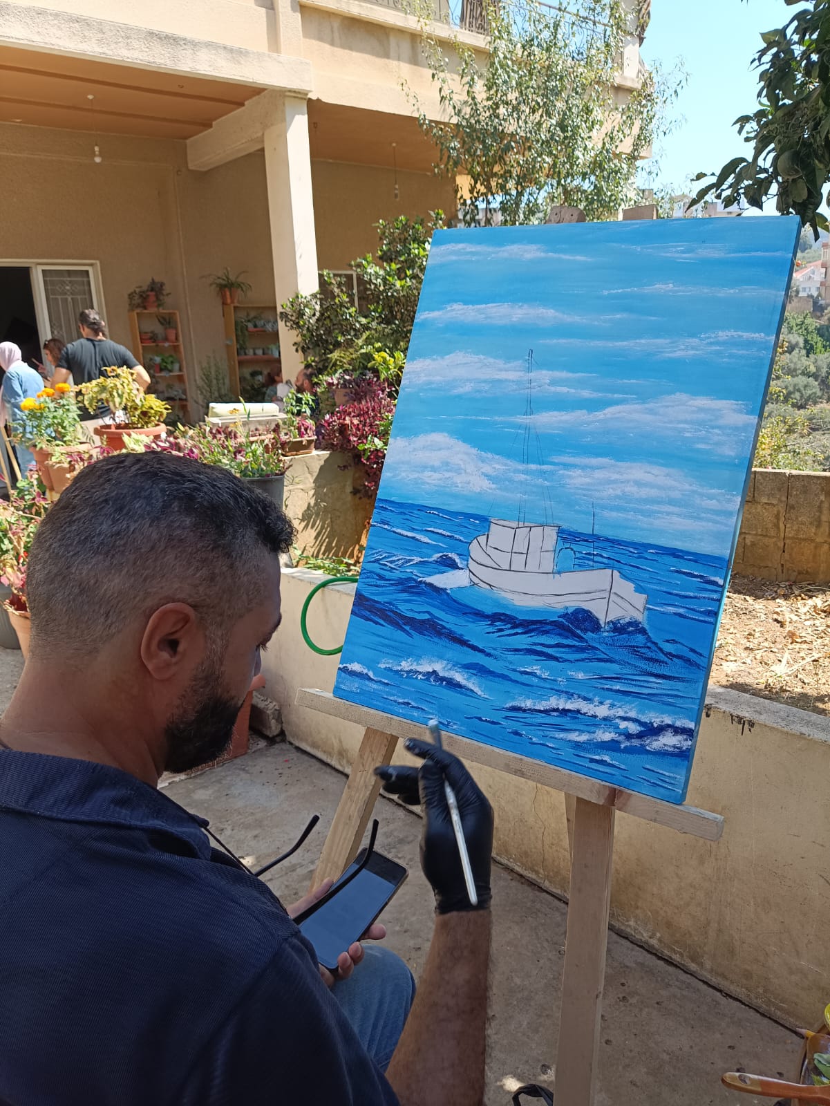 نتعافى لوحة وقصيدة 
