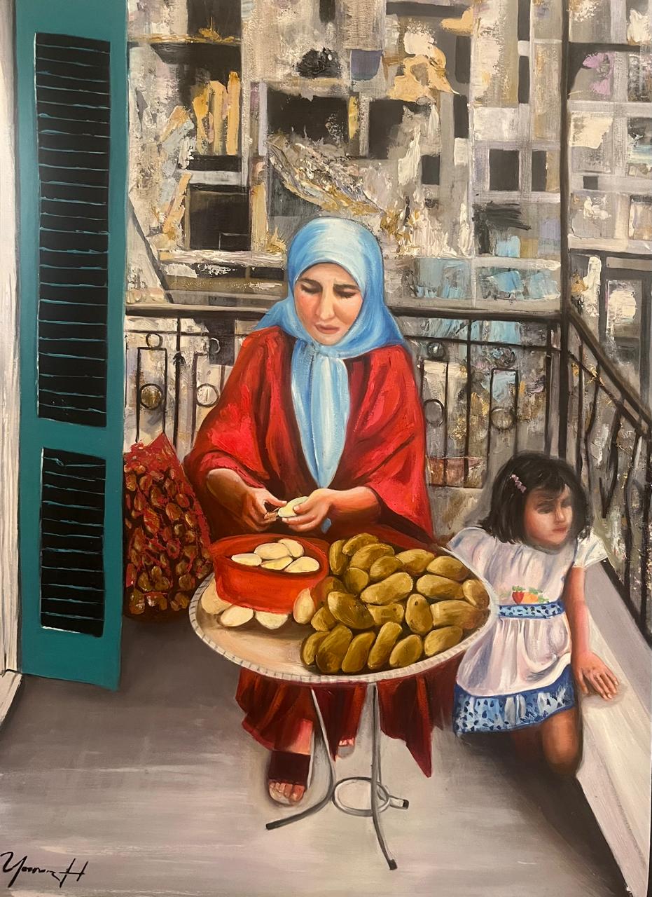 التشكيلية يسرى حبحاب 